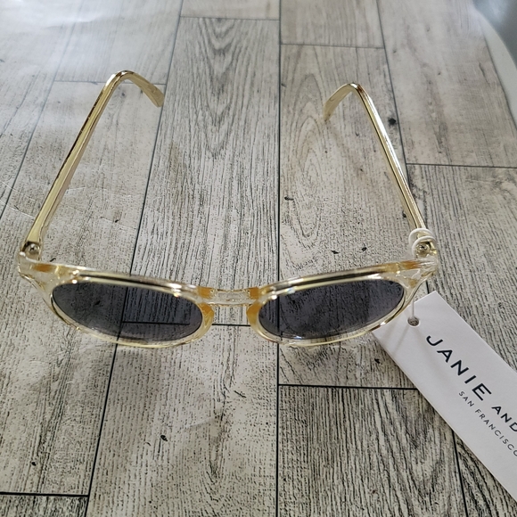 Janie and Jack Translucent Gold Kids Sunglasses - Picture 2 of 2